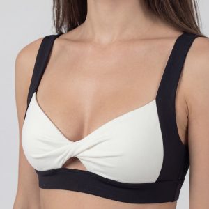 Bubbly twist bra - black