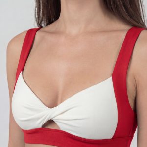 Bubbly twist bra - red