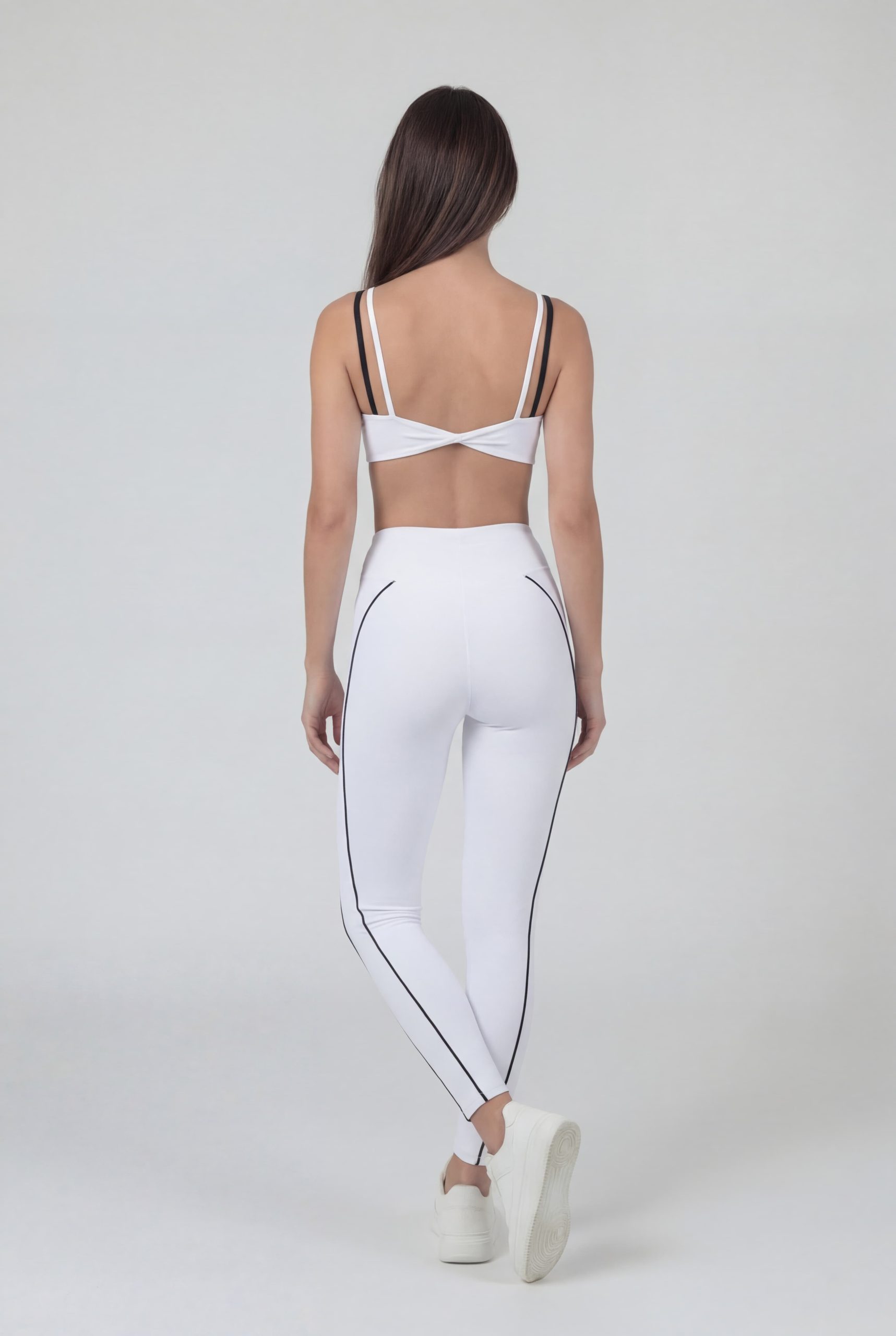 Line triangle bra back full white