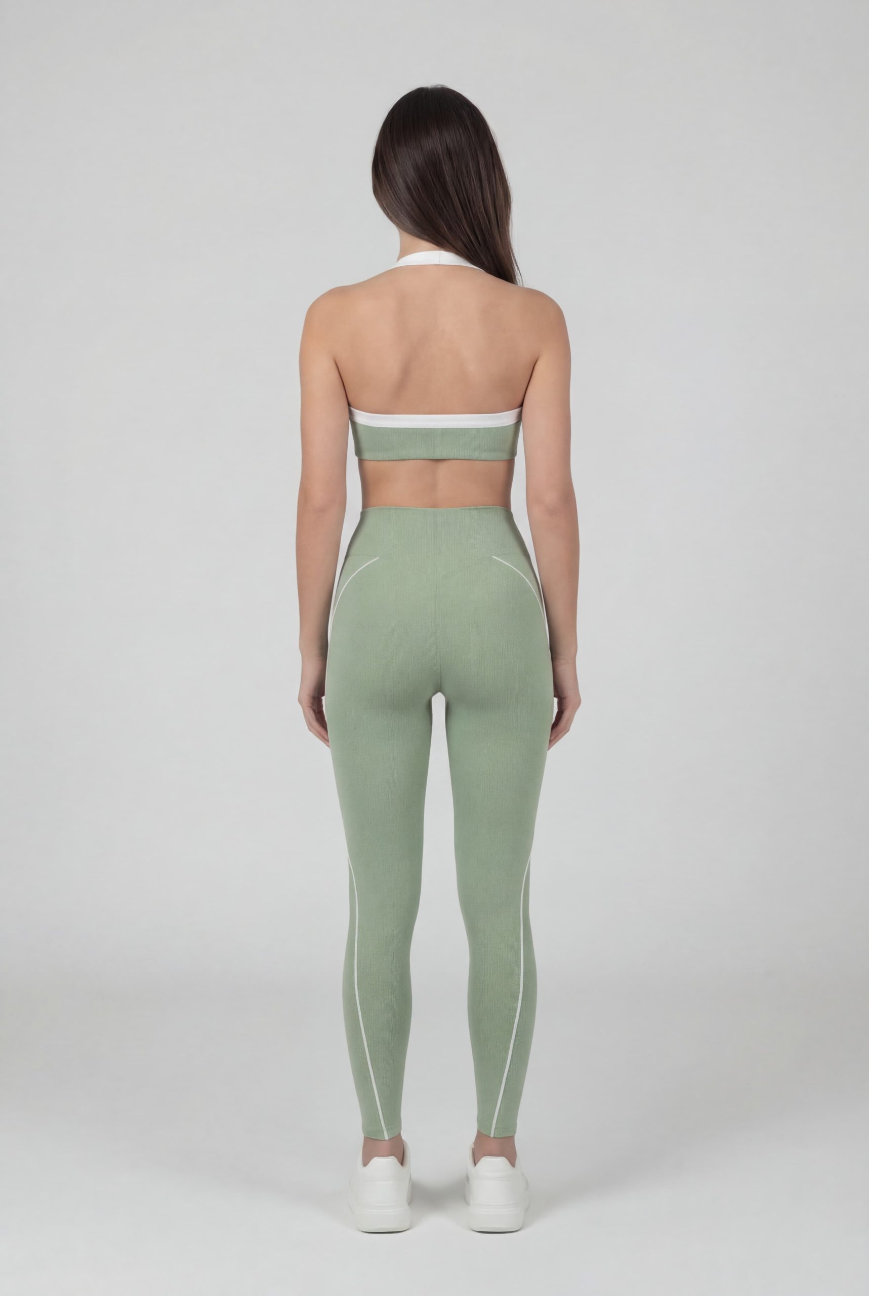 Triangle bra back full pistachio