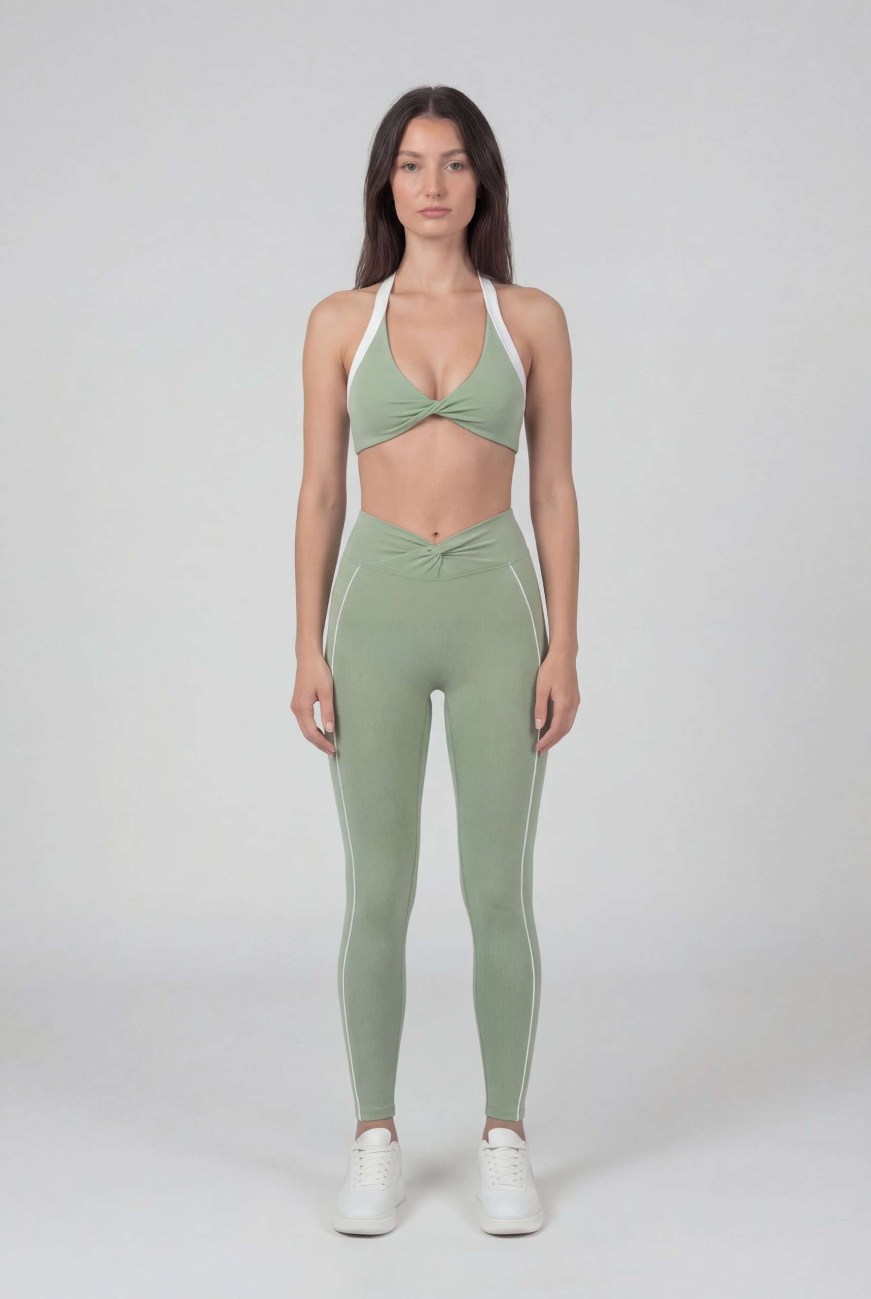 Triangle bra front full pistachio