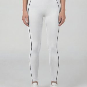 Twist waist leggings - white
