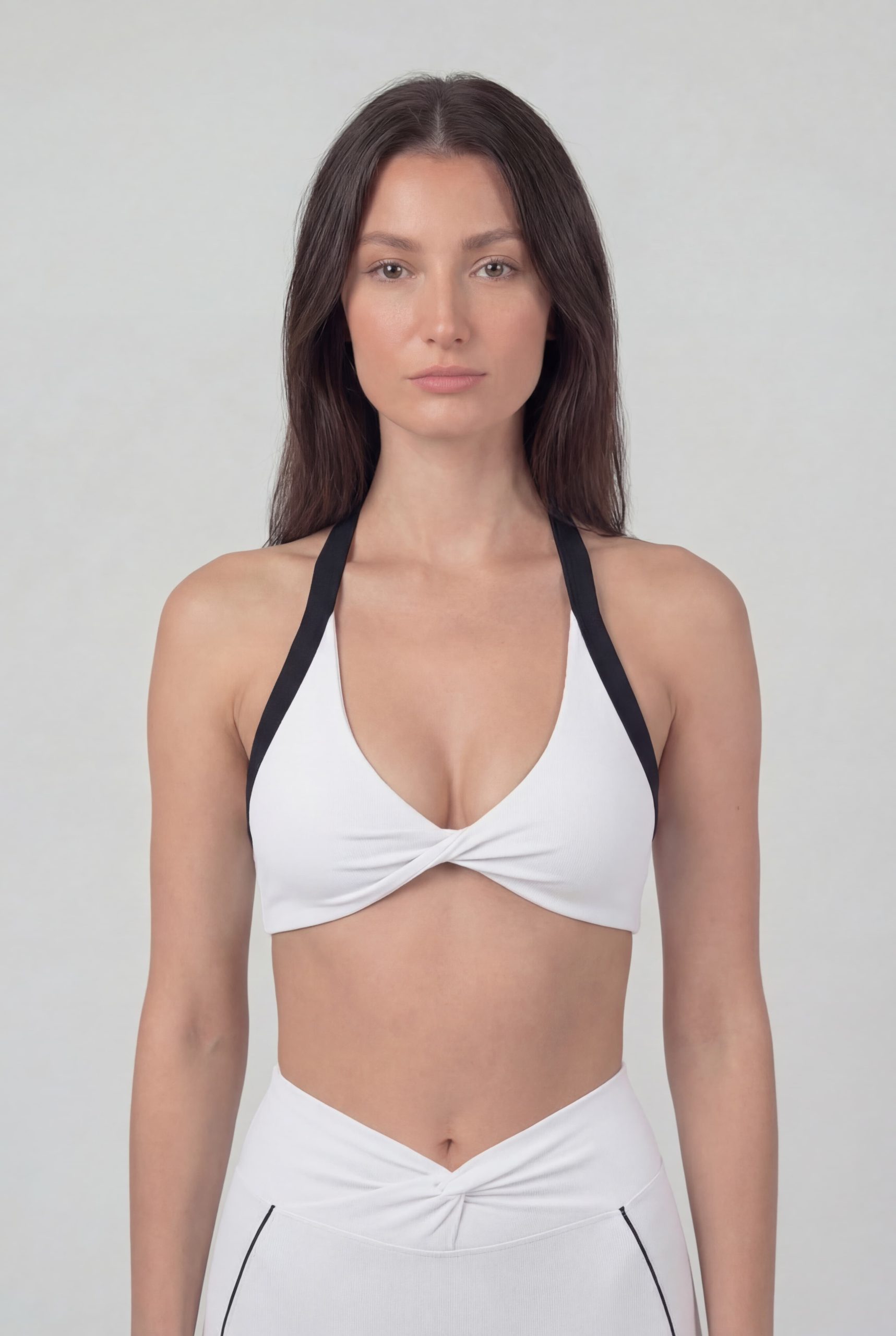 Triangle bra front white