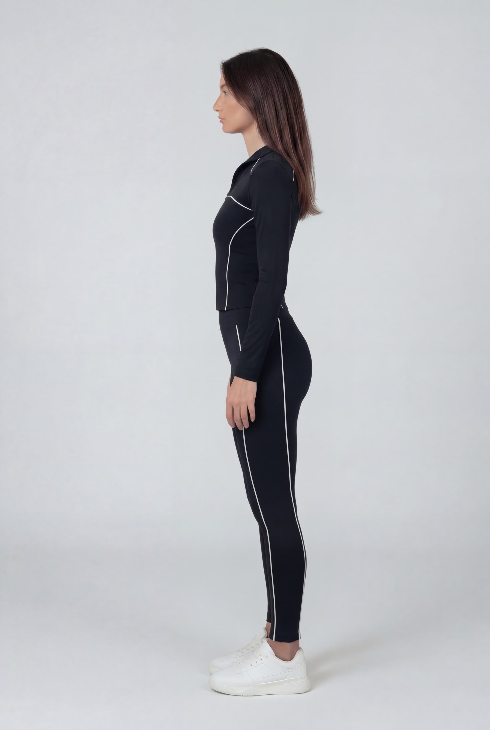 long sleeve side full black